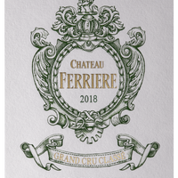 Chateau Ferriere 2018 Margaux Etiquette